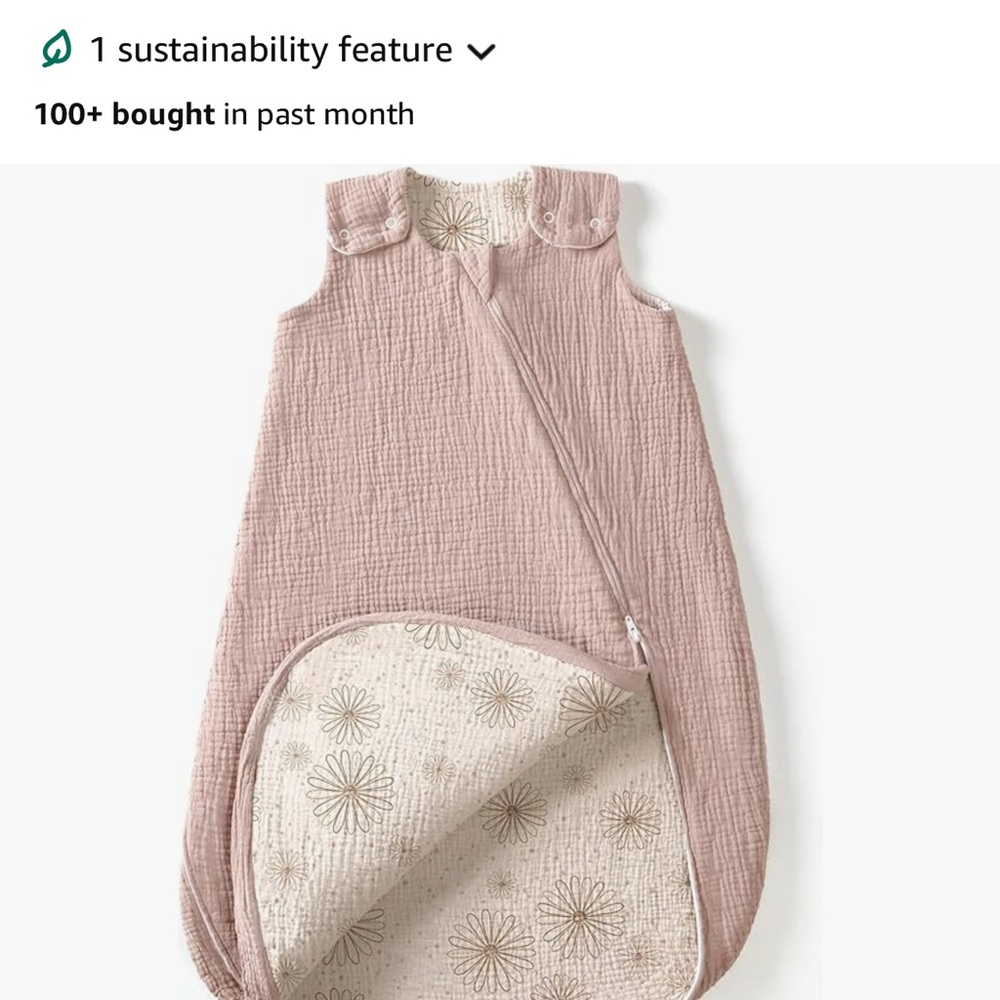 Lulumoon Baby sleep sackPink Baby Sleeping Bag NWT size S